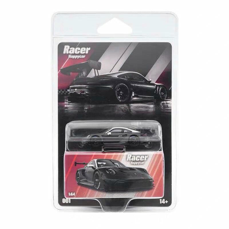 HappyCar Porsche 911 GT3 R 1:64 Diecast Model Car – Black Carbon