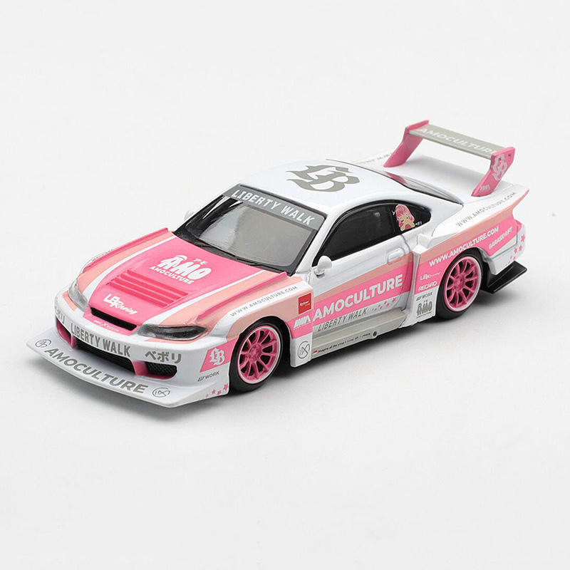 MINI GT 1:64 Nissan Silvia S15 LB-Super Diecast Model Car – Pink