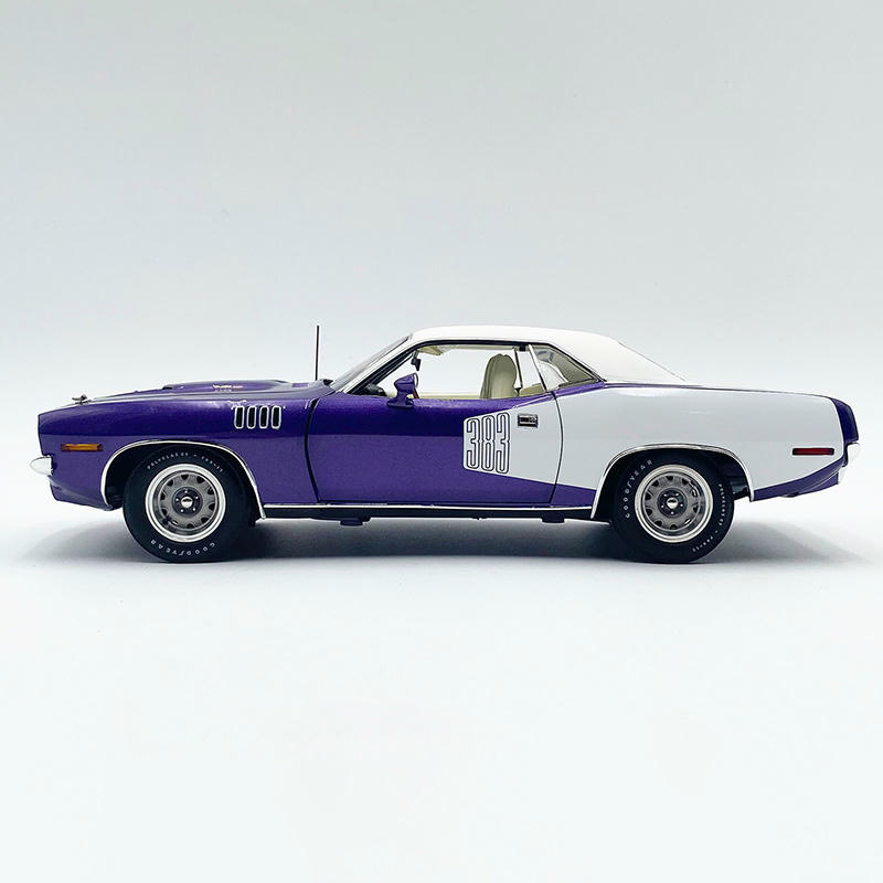 ACME 1:18 1971 Plymouth Cuda 383 In Violet Diecast Model