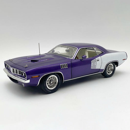 ACME 1:18 1971 Plymouth Cuda 383 In Violet Diecast Model