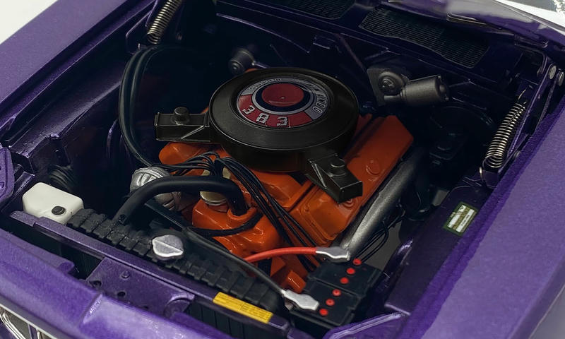 ACME 1:18 1971 Plymouth Cuda 383 In Violet Diecast Model