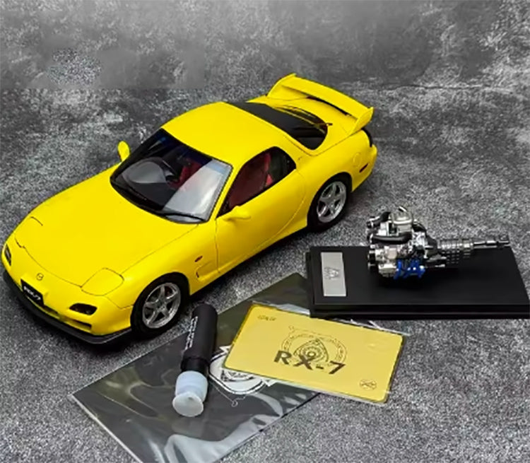 Polar Master Mazda RX7 Limited Edition Simulation Automodell aus Metalllegierung mit Motor im Maßstab 1:18