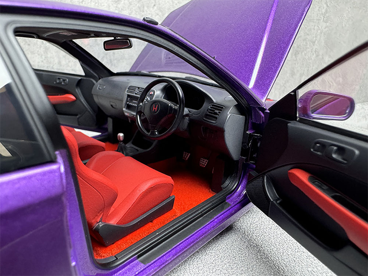 MH Civic TypeR EK9 Simulation Legierung Metall Auto Modell Sammlung 1 18