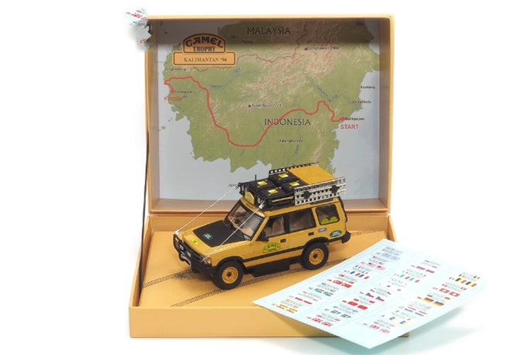 Почти настоящая модель легкосплавного автомобиля Land Rover Discovery первого поколения Camel Cup Kalimantan Station в масштабе 1:43 (410410)