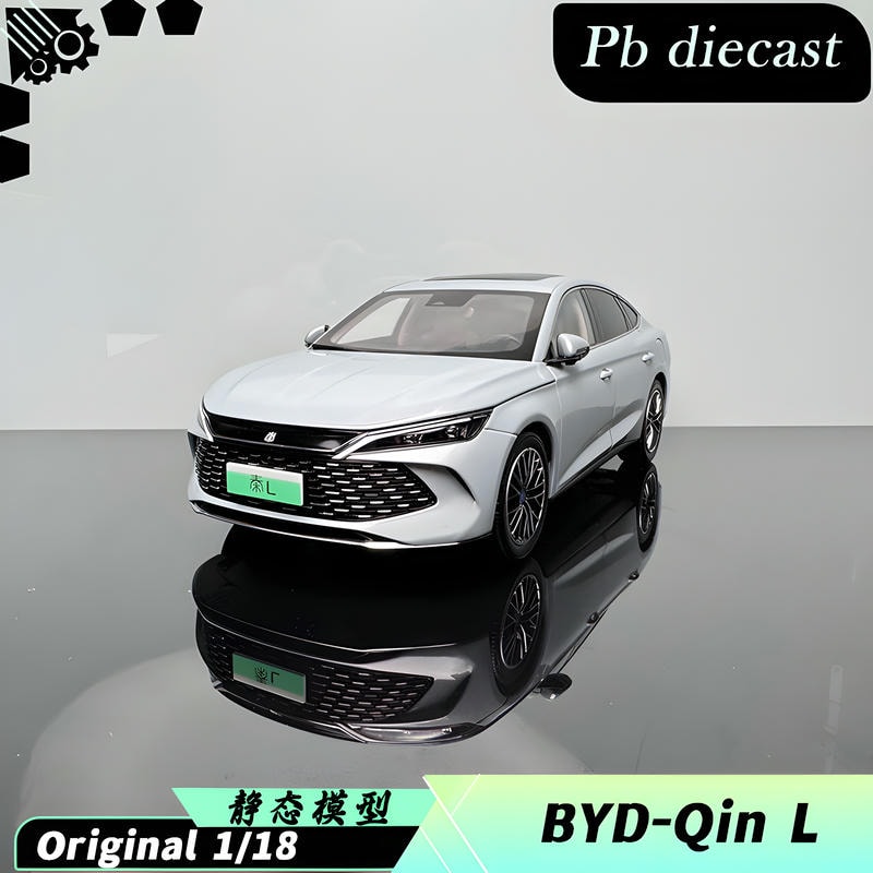 1/18 2024 New BYD Qin Energy cyan-blue Diecasting Car Model
