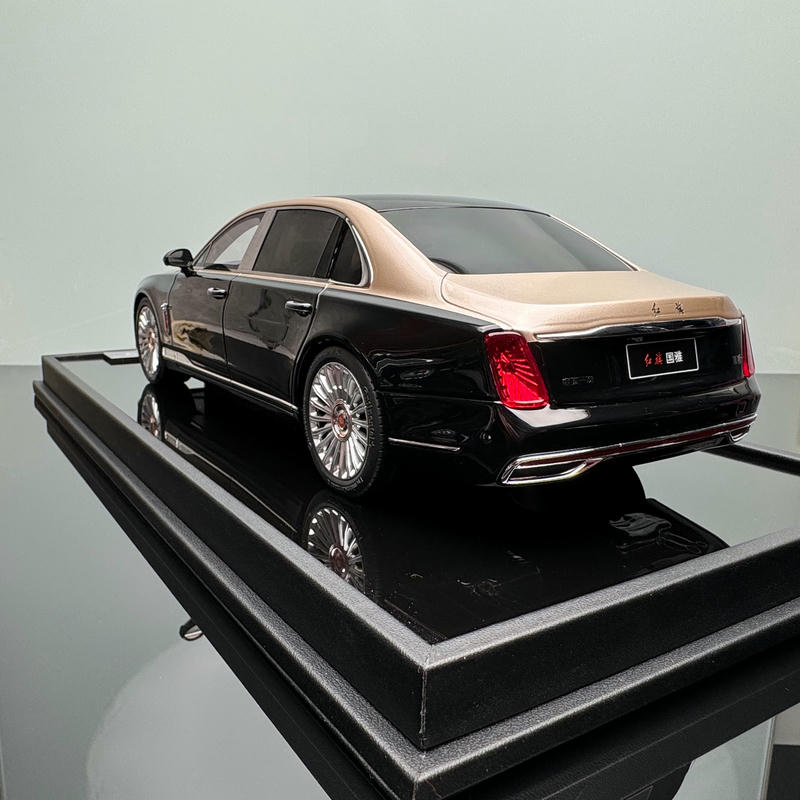 Hongqi Guoya 1:18 Resin Model Car – Black Gold Hardcover Limited Edition (1 of 399)