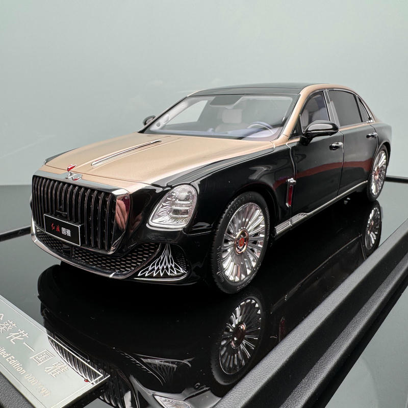 Hongqi Guoya 1:18 Resin Model Car – Black Gold Hardcover Limited Edition (1 of 399)